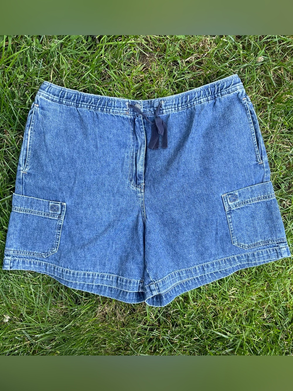 Y2k NY Jeans denim cargo shorts size XL